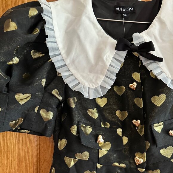 NWT Sister Jane Golden Hearts Midi Dress - Picture 2 of 9